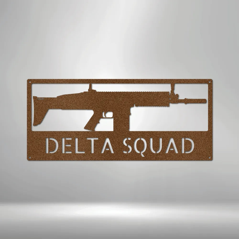 AR-15, AK-47, Scar, Sniper Rifle Monogram - Custom Steel Sign