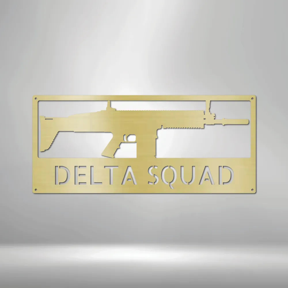 AR-15, AK-47, Scar, Sniper Rifle Monogram - Custom Steel Sign