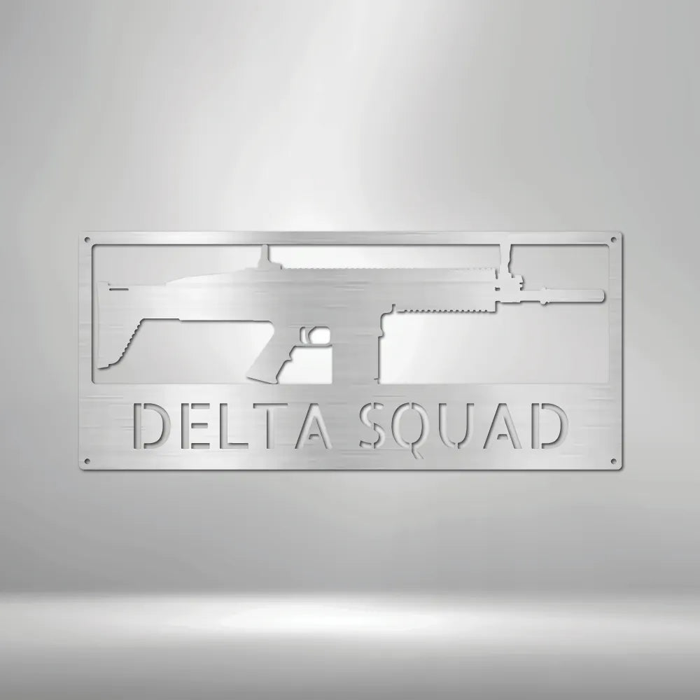AR-15, AK-47, Scar, Sniper Rifle Monogram - Custom Steel Sign