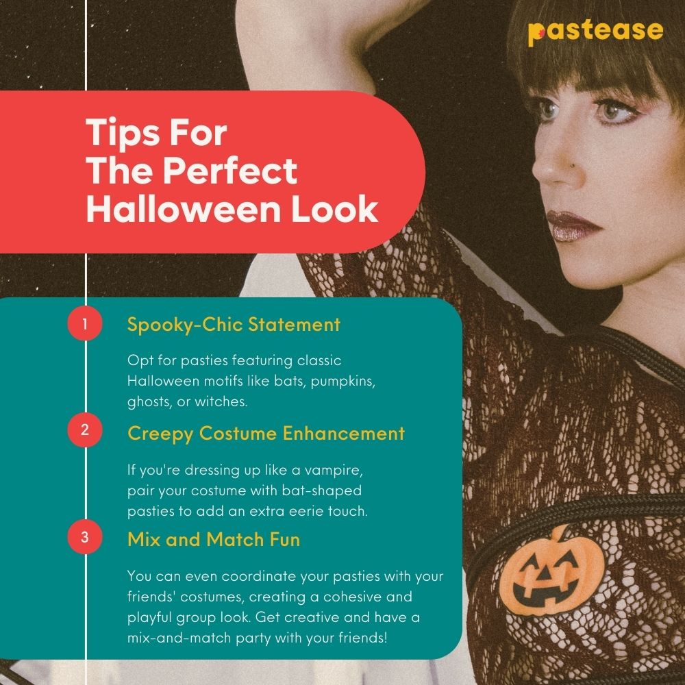 Pumpkin: Spooky Halloween Jack O' Lantern Nipple Pasties by Pastease®