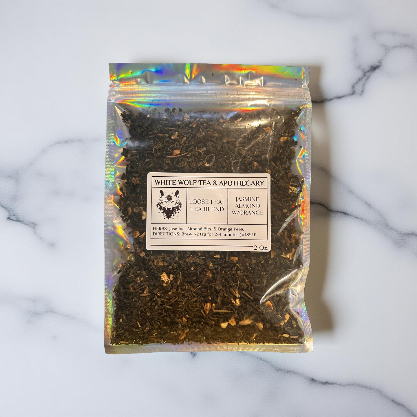 Jasmine Almond w/Orange Tea (Loose Leaf) - White Wolf Tea & Apothecary