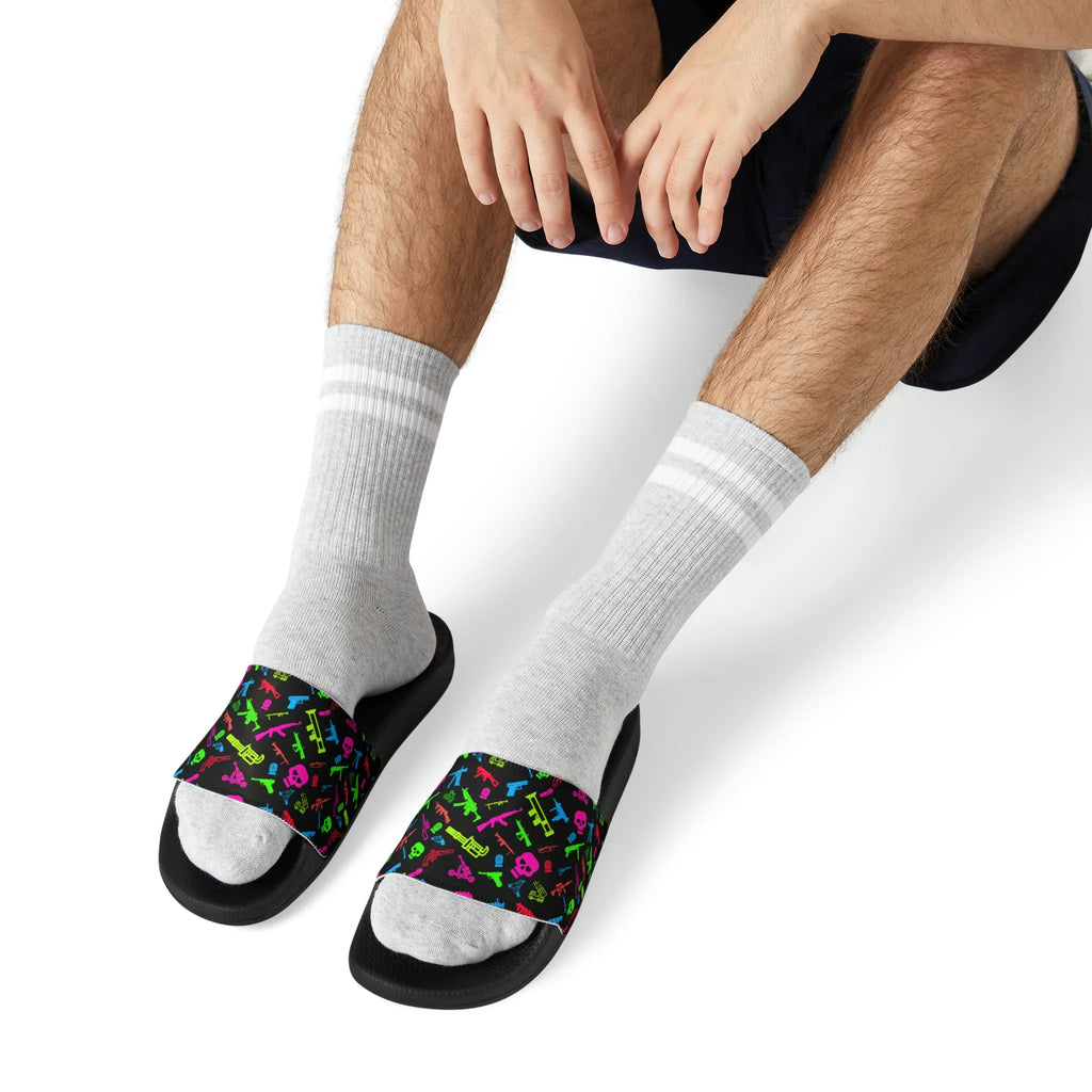 UNISEX — Retro Neon Firearms Sandals