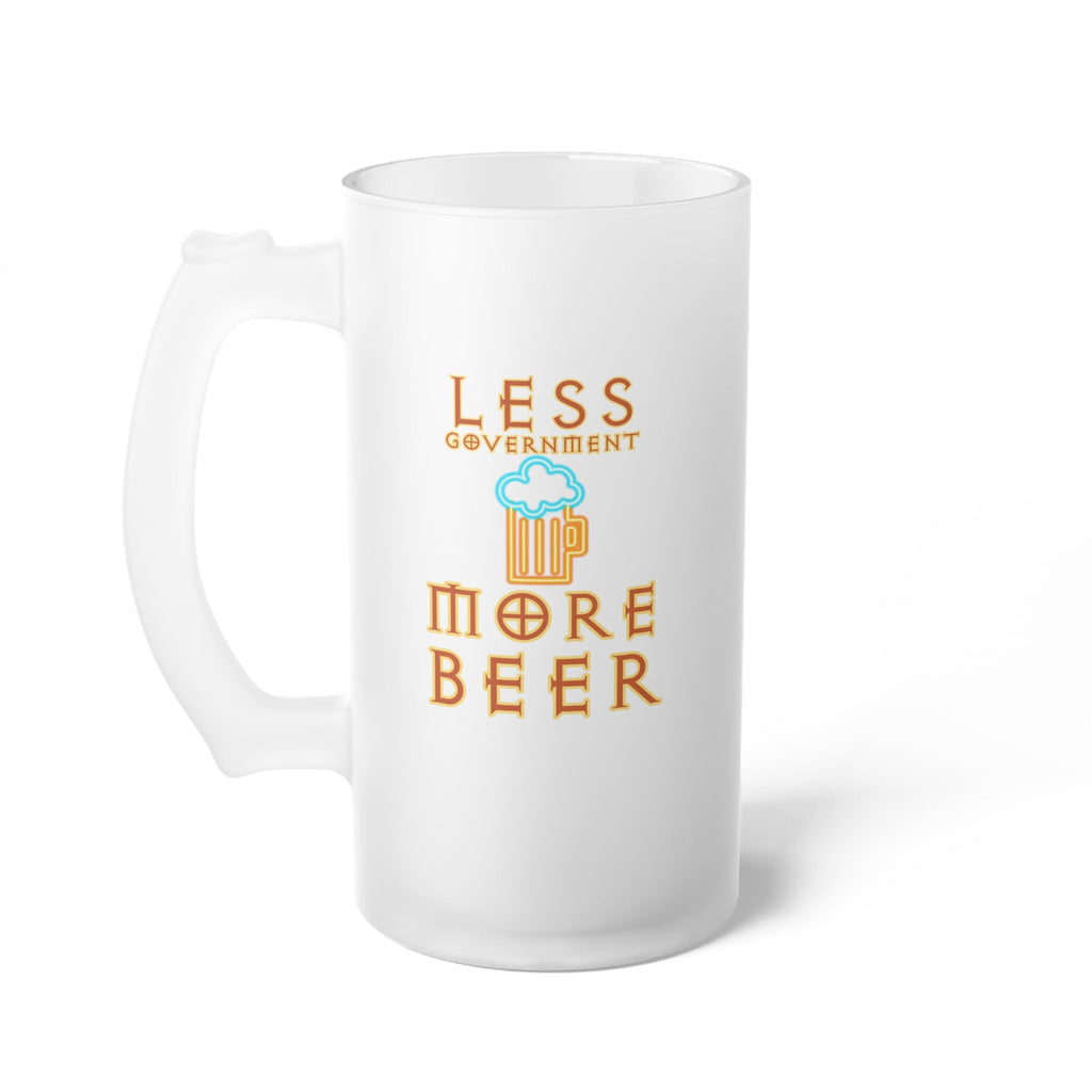 Walton & Johnson: Less Government More Beer Frosted Glass Beer Mug