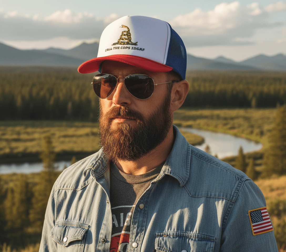 Call Cops IDGAF Gadsen Trucker Caps