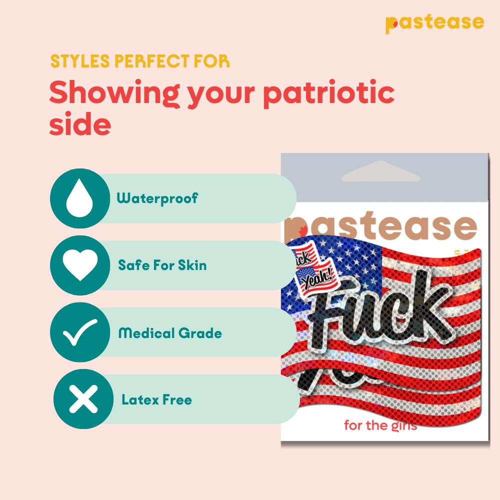 Flag: America 'Fuck Yeah!' USA Stars & Stripes Old Glory  Nipple Pasties by Pastease®