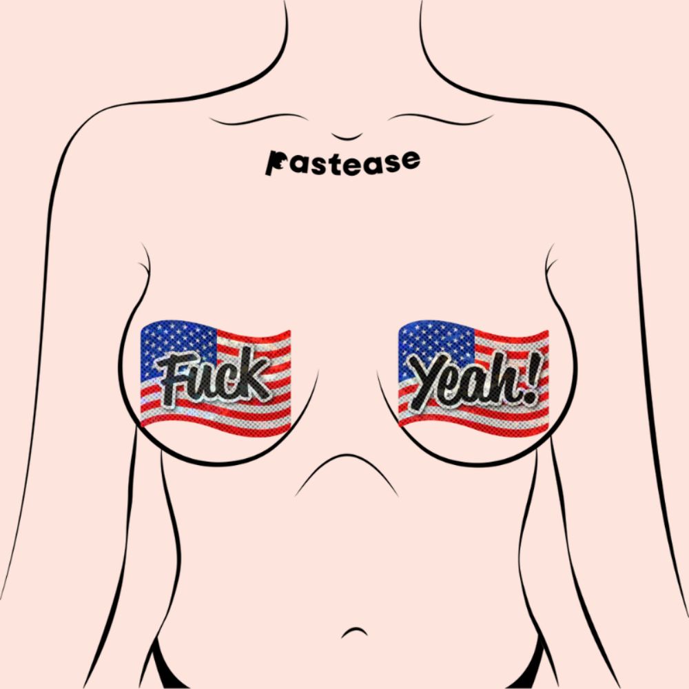 Flag: America 'Fuck Yeah!' USA Stars & Stripes Old Glory  Nipple Pasties by Pastease®