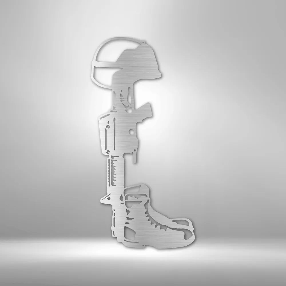Fallen Soldier Memorial - Steel Sign