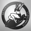 Bomber Lady - Custom Steel Sign