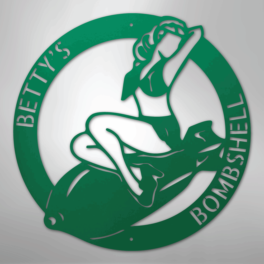 Bomber Lady - Custom Steel Sign
