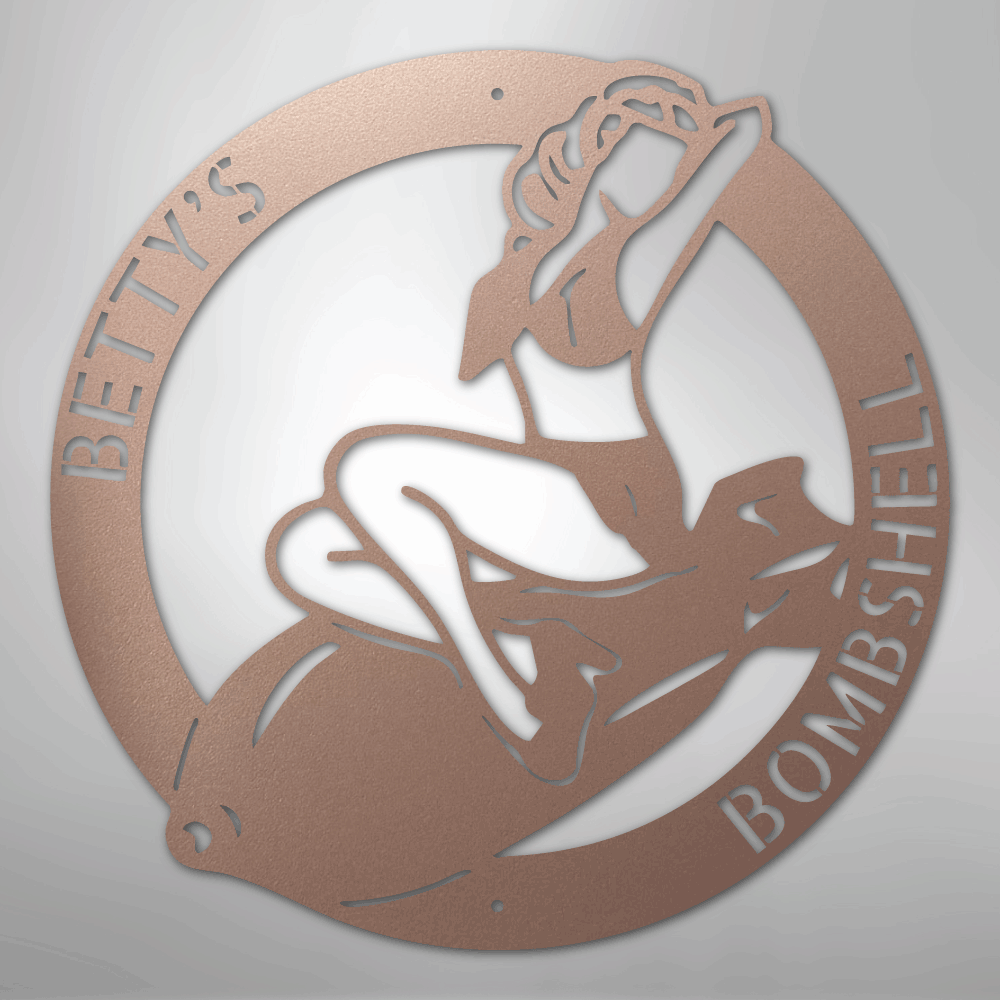 Bomber Lady - Custom Steel Sign