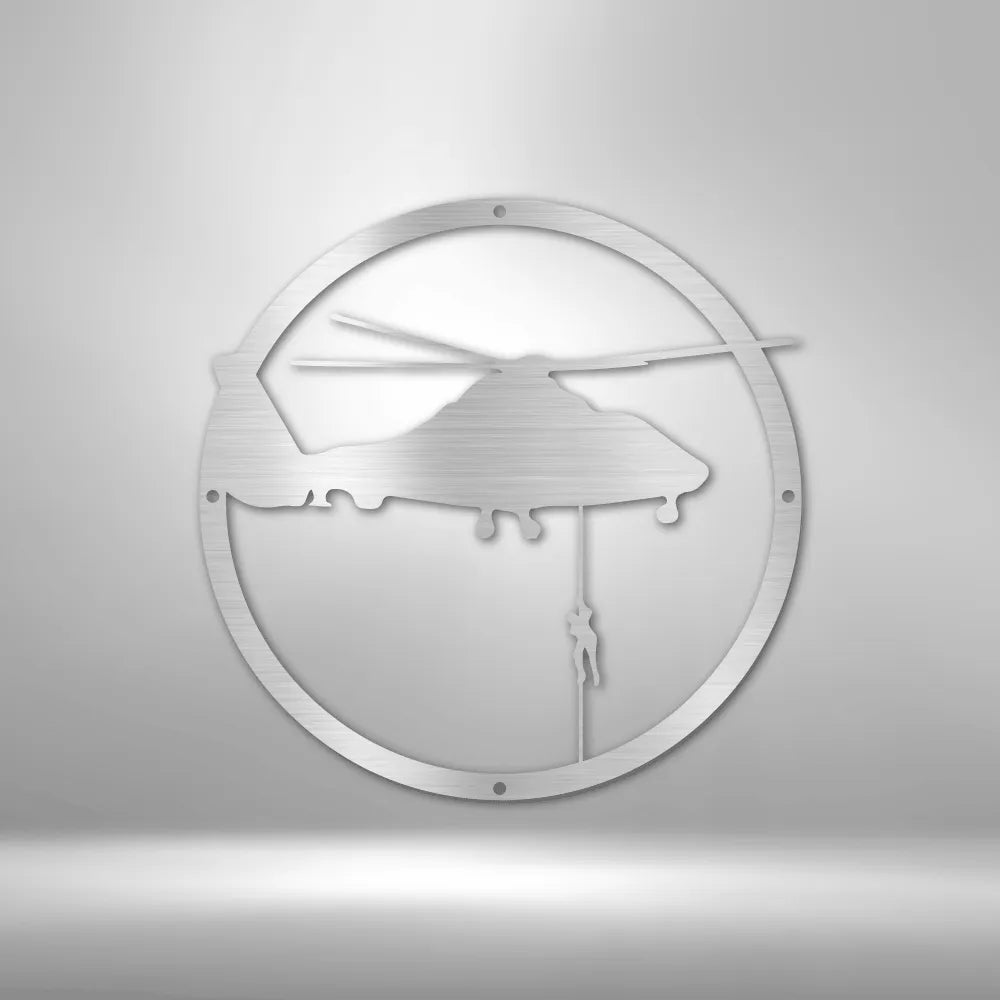 Helicopter Drop - Steel Sign