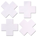 Petite Plus X: Two Pair of Small White Matte Cross Nipple Pasties by Pastease® o/s
