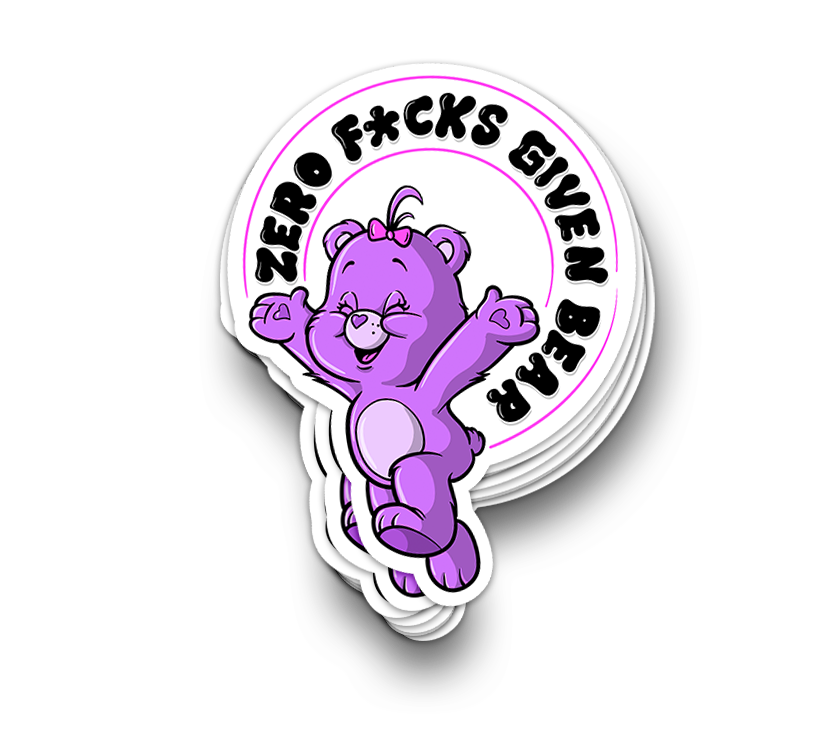 Zero Fs Bear Sticker