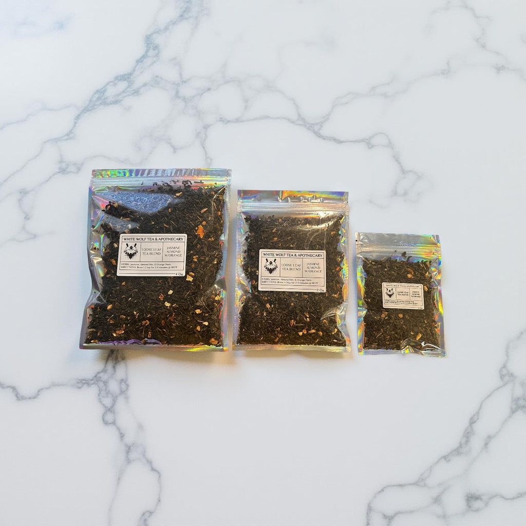 Jasmine Almond w/Orange Tea (Loose Leaf) - White Wolf Tea & Apothecary
