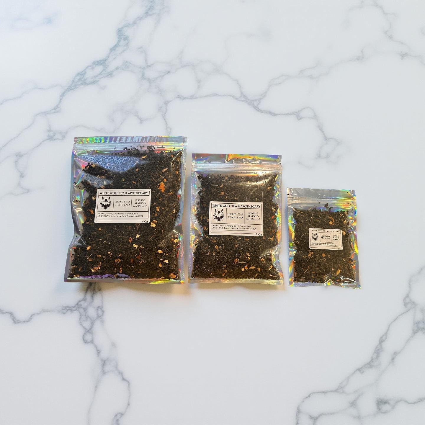 Jasmine Almond w/Orange Tea (Loose Leaf) - White Wolf Tea & Apothecary