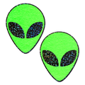 Alien: Glow-In-The-Dark with Glittering Black Eyes Nipple Pasties by Pastease® o/s