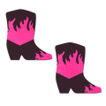 Boots: Neon Pink Flaming Cowboy Boot Nipple Pasties by Pastease®