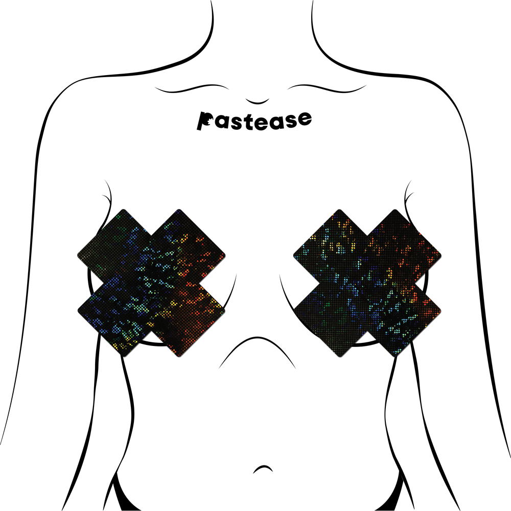 Coverage: Plus X Black Disco Ball Full Breast Covers Support Tape by Pastease