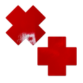 Coverage: Patent Leather Fetish Vinyl Red X Full Breast Covers Support Tape by Pastease