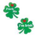 Four Leaf Clover: 'Fuck Me, I'm Irish' Lucky Green Shamrock Nipple Pasties by Pastease®
