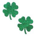 Four Leaf Clover: Glittering Green Shamrocks Nipple Pasties by Pastease®
