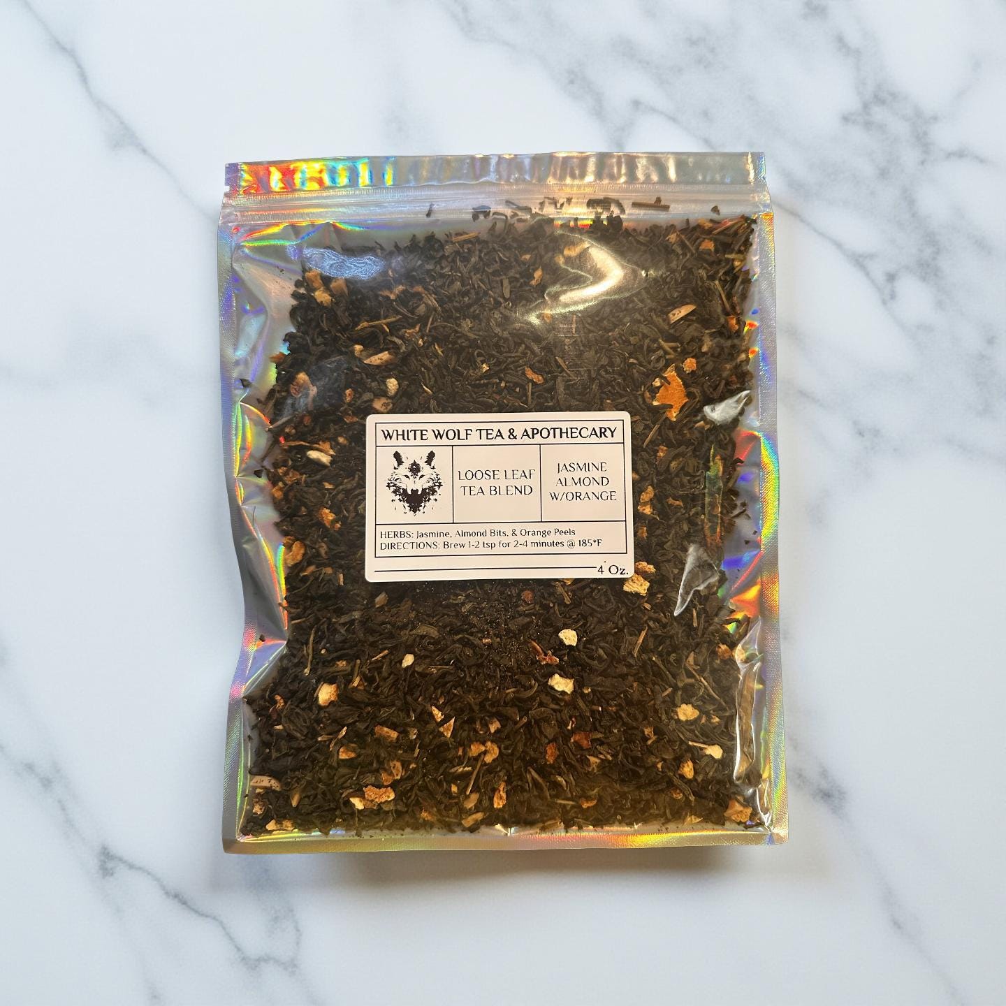 Jasmine Almond w/Orange Tea (Loose Leaf) - White Wolf Tea & Apothecary