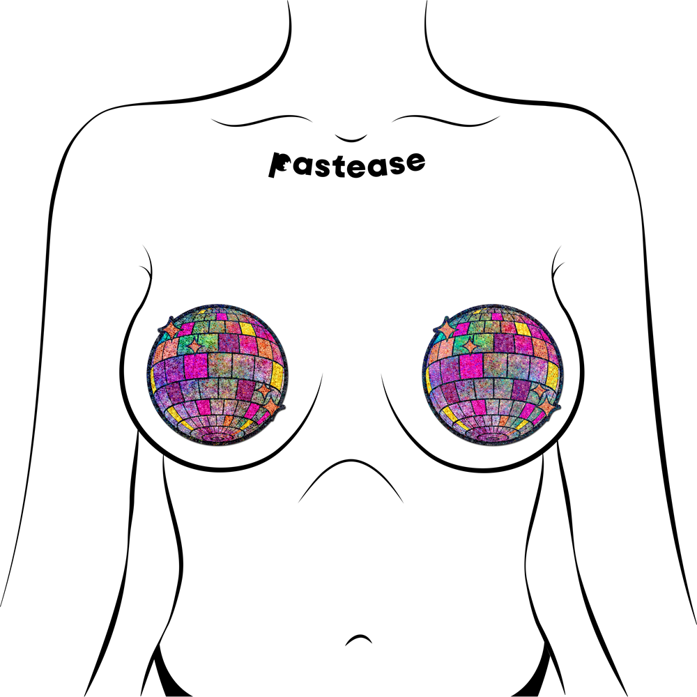 Disco Ball Nipple Covers Shimmering Glitter Pasties by Pastease