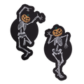 Dancing Skeletons Pasties with Pumpkin Heads Spooky Scary Skeletons Pastease