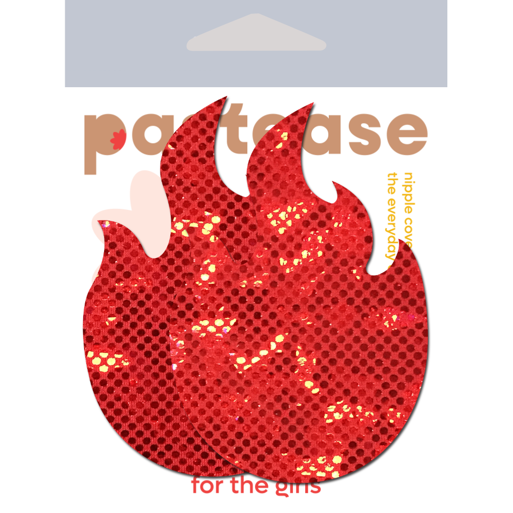 Flame: Red Fire Nipple Pasties by Pastease®