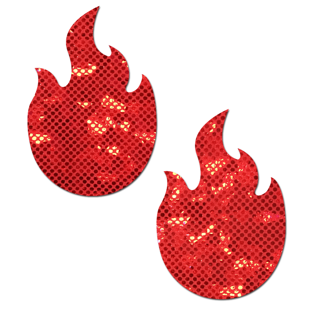 Flame: Red Fire Nipple Pasties by Pastease®