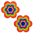 Daisy: Velvet Rainbow Pumping Daisy Nipple Pasties by Pastease® o/s