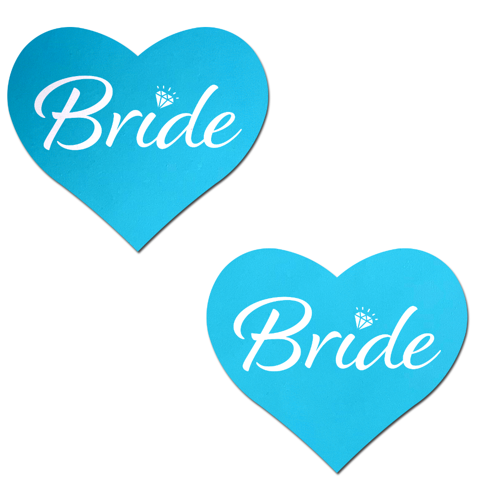 Love: Robin's Egg Blue 'Bride' Heart Nipple Pasties by Pastease®