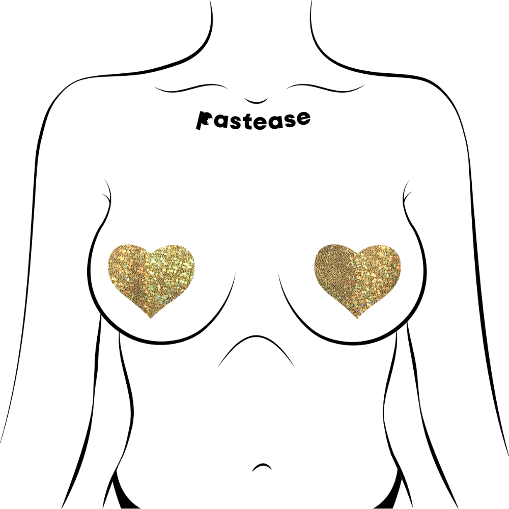 Glitter Heart Nipple Pasties by Pastease®