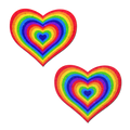 Love: Velvet Rainbow Pumping Heart Nipple Pasties by Pastease®