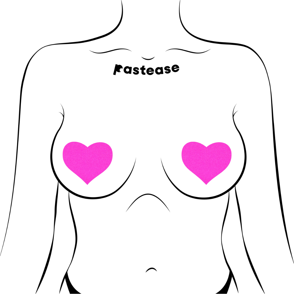 Neon Heart Nipple Pasties by Pastease®