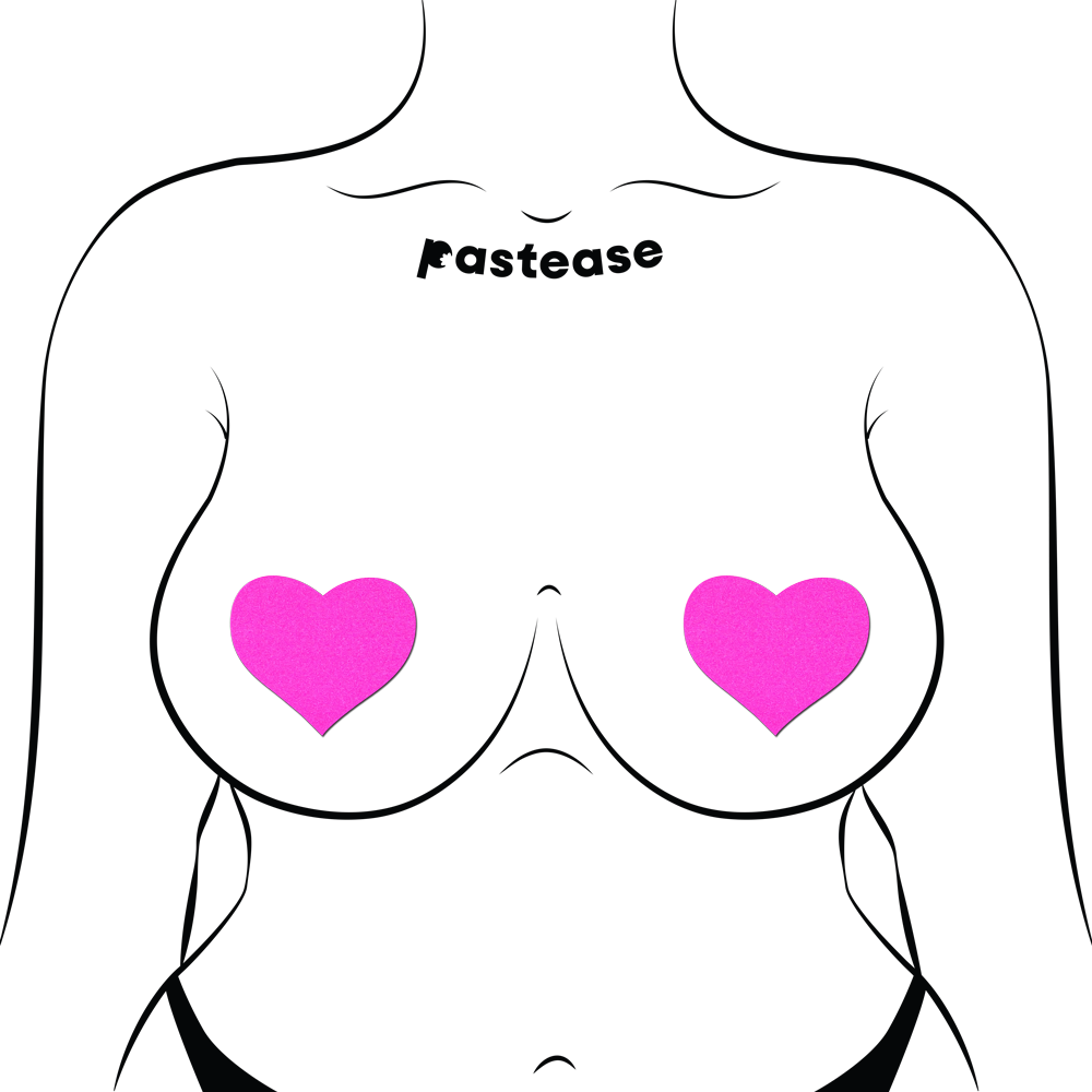 Neon Heart Nipple Pasties by Pastease®