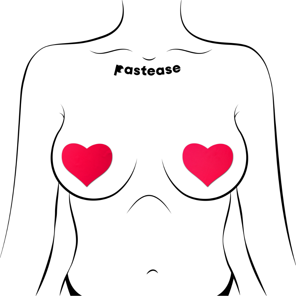 Neon Heart Nipple Pasties by Pastease®