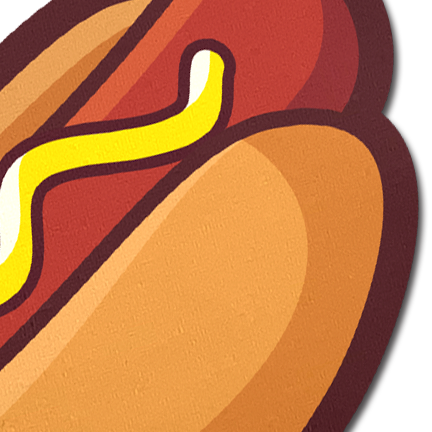 Glizzy Hotdog Pasties Weiner with Mustard Nipple Covers by Pastease