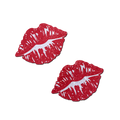 Kisses: Sparkly Red Kissing Puckered Lips Nipple Covers by Pastease