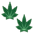 Indica Pot Leaf: Green Weed Nipple Pasties by Pastease®