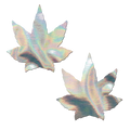 Indica Pot Leaf: Holographic Weed Nipple Pasties by Pastease®