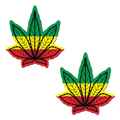 Indica Pot Leaf: Rasta Weed Nipple Pasties by Pastease® o/s