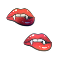 Vampire Fangs Pasties Biting Lip Breast Covers by Pastease