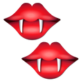 Kisses: Red Lips with Fangs Nipple Pasties by Pastease® o/s