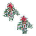 Christmas Winter Mistletoe with Red Bow Kissing Nipple Pasties by Pastease®
