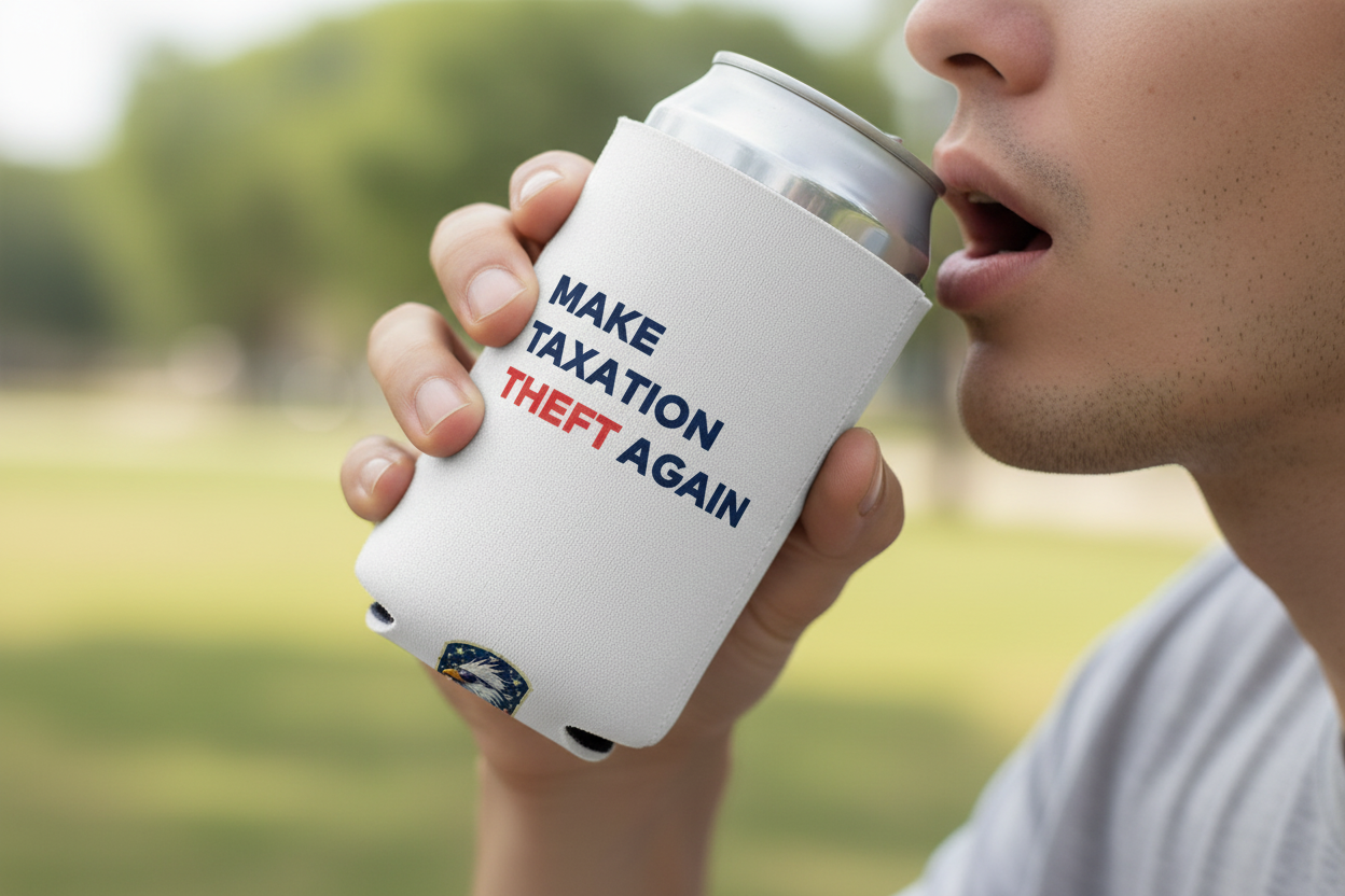 Make Taxation Theft Again Koozie