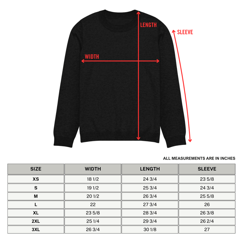UNISEX — Old School Ink Knit Crewneck Sweater