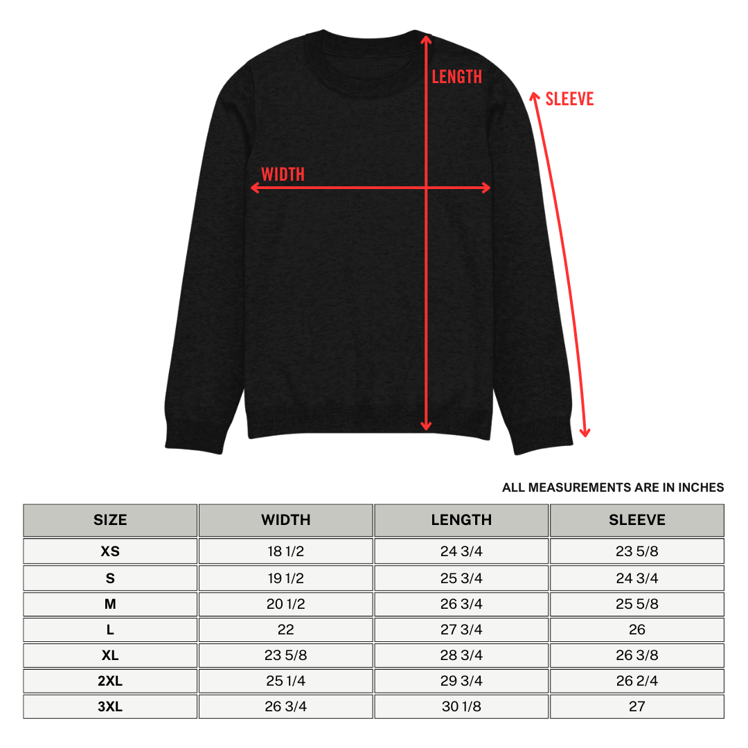 UNISEX — Old School Ink Knit Crewneck Sweater