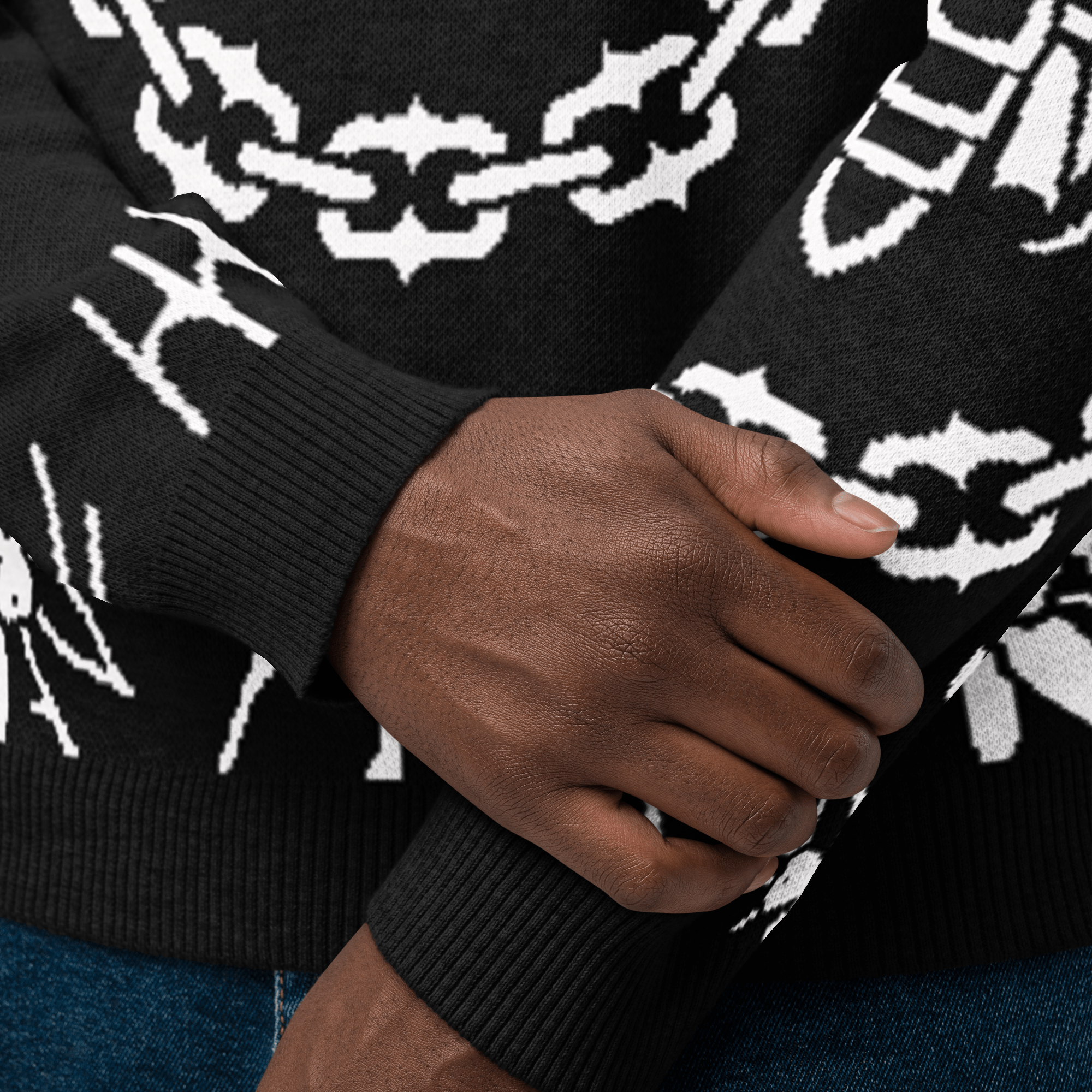 UNISEX — Old School Ink Knit Crewneck Sweater