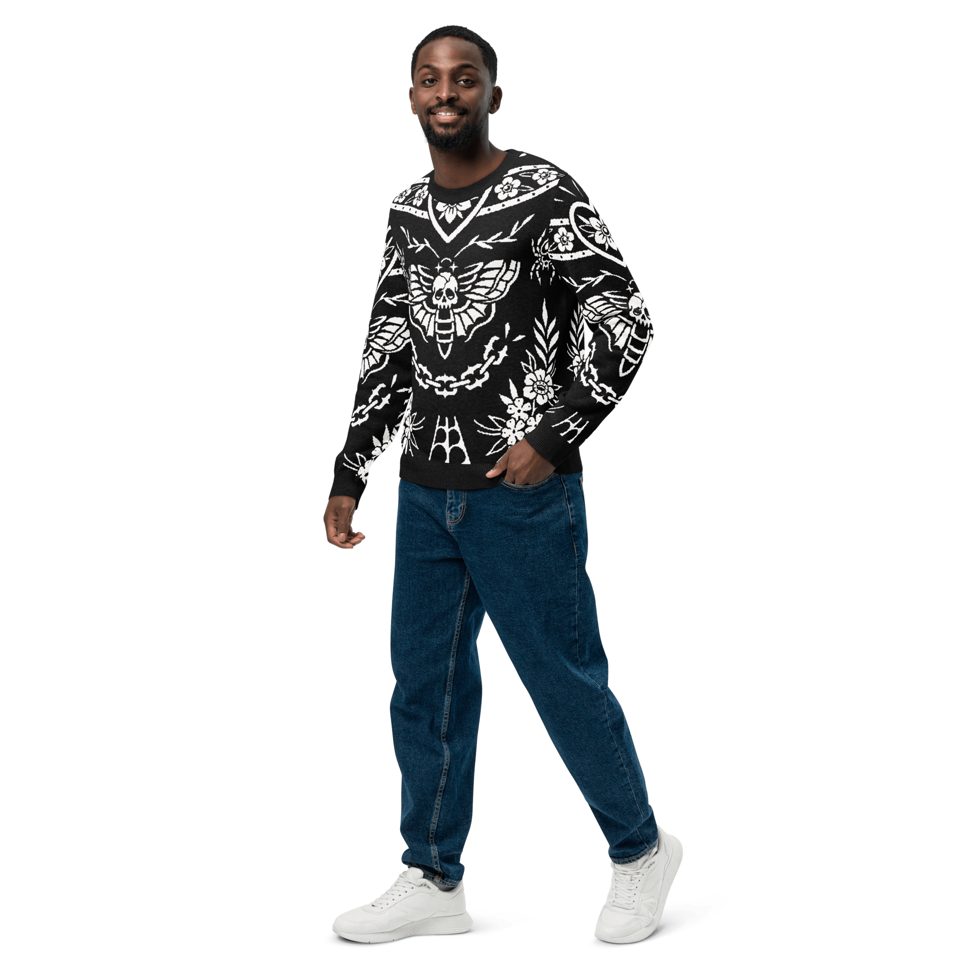 UNISEX — Old School Ink Knit Crewneck Sweater